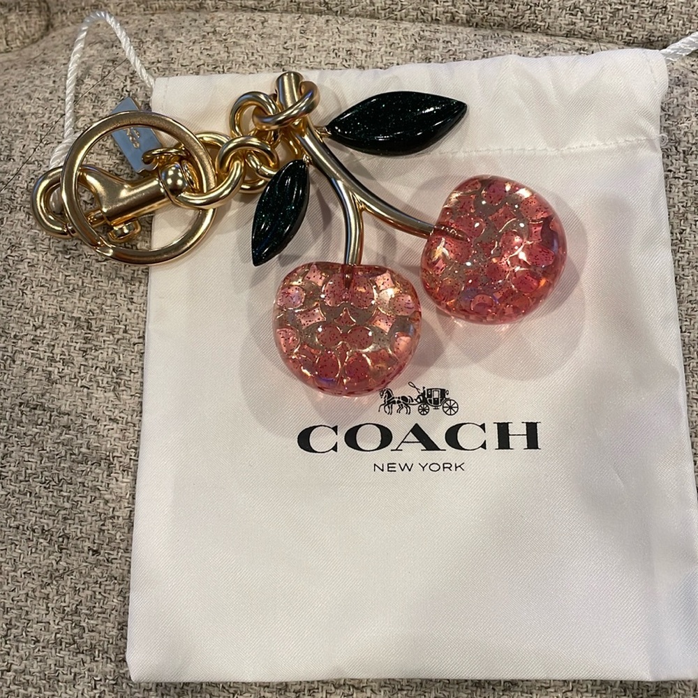 NWT Coach Cherry keychain